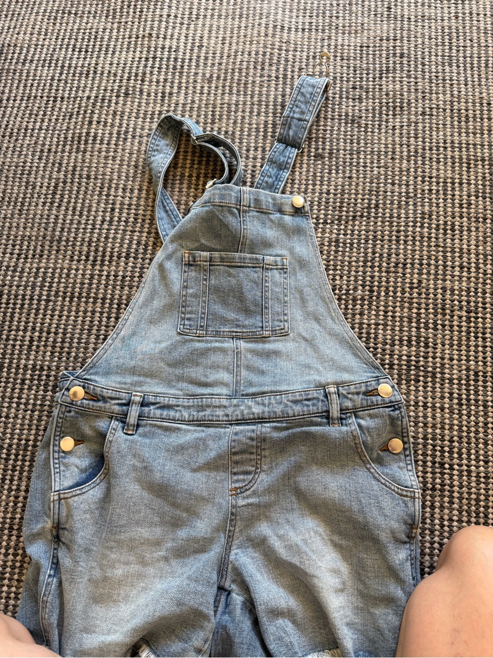 Nom Maternity Light Blue Denim Overalls